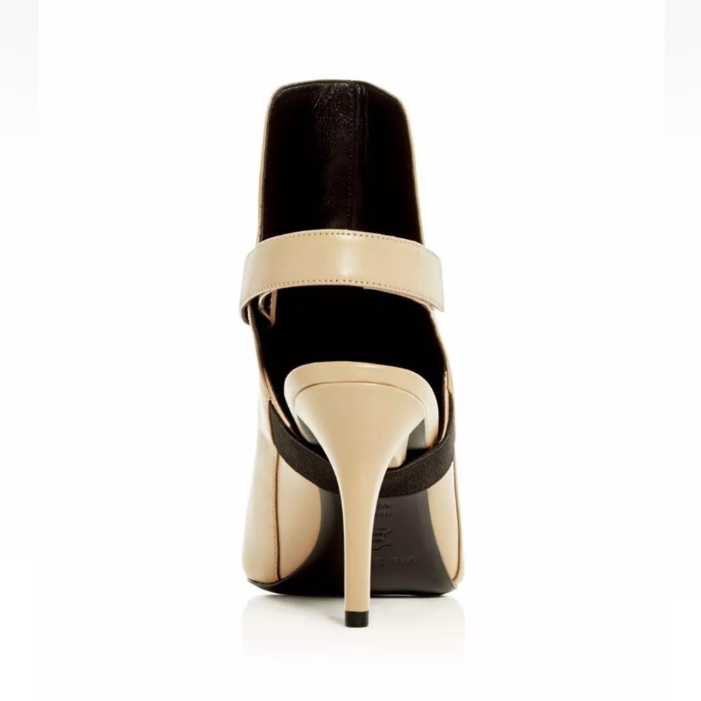 Via Spiga Ida Open Peep Toe Desert Tan Stirrup Slingback Ankle Bootie Heels 9 39 - Picture 12 of 12